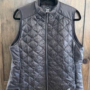 Asics Quilted Black Stand-Collar Vest